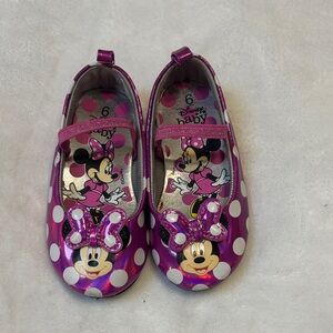 Disney Minnie Mouse Purple and White Kids Dress Shoes